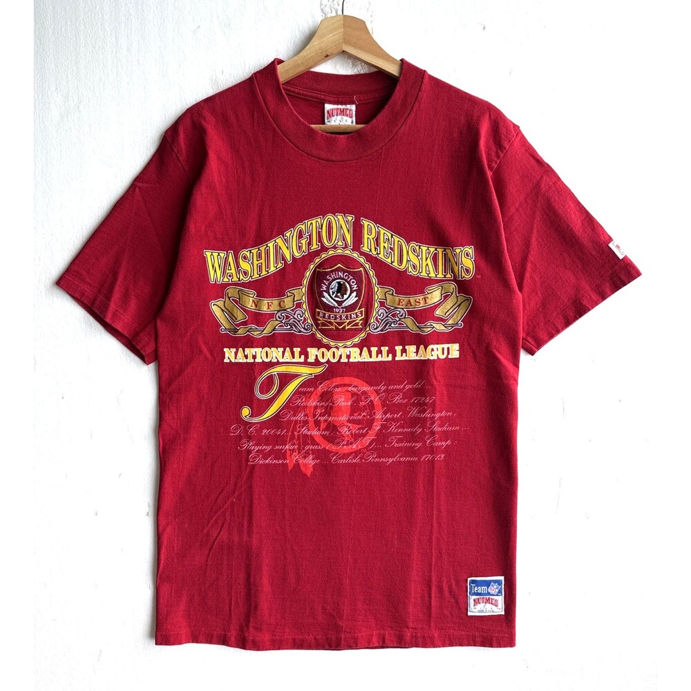NEW VTG Washington Redskins Men’s Large Red Graphic Print T-Shirt NFL Nutmeg